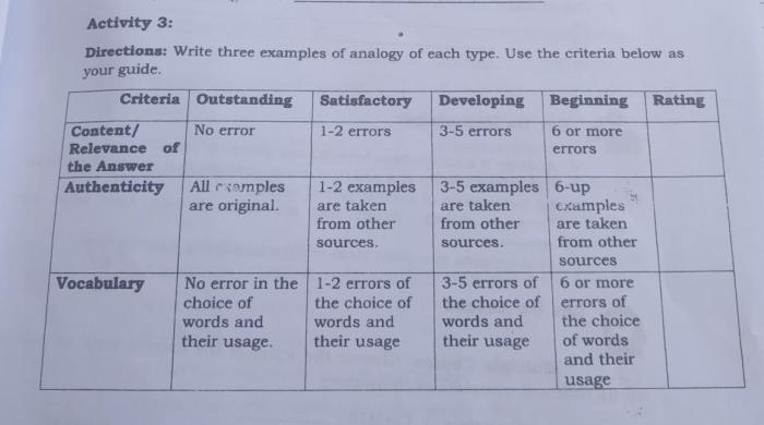 Part of an analogy crossword