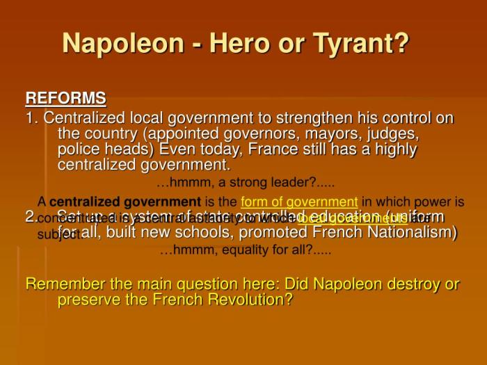 Napoleon hero or tyrant essay