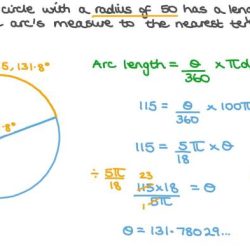 Measure arc indicated find angle