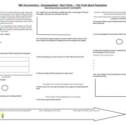 Don't panic the truth about population worksheet answers